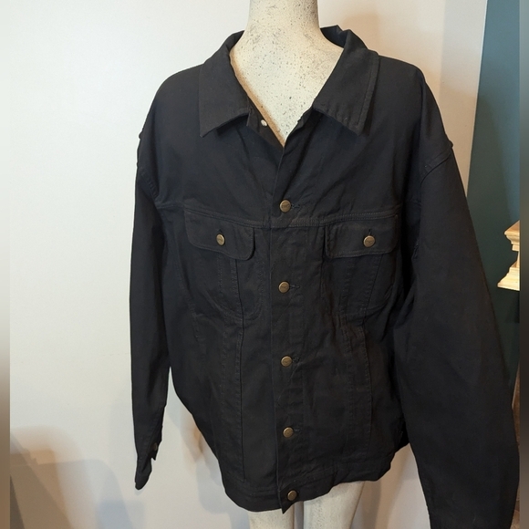 Dakota trucker black denim Jean jacket big & tall 3XL - Picture 1 of 9